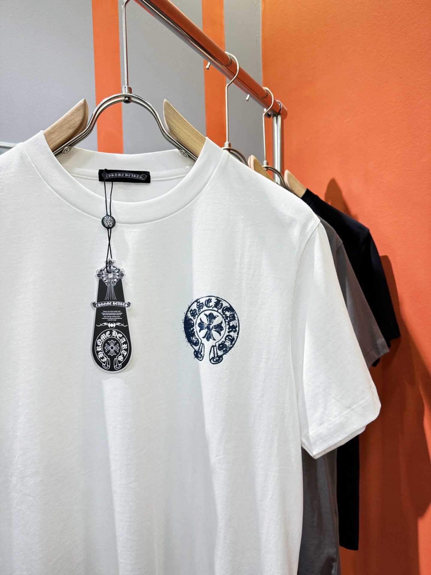  (最大可穿240斤) CHROME HEARTS 克罗心 2025春夏新款短袖T恤！走秀图案时尚休闲短