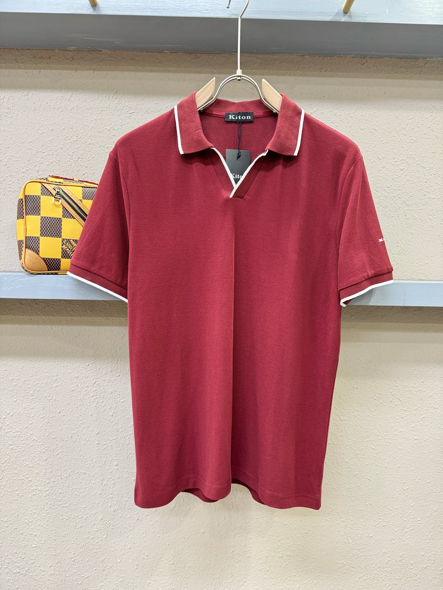  Kiton 2025官方春夏新款 专柜同步上市 男士翻领短袖POLO衫，高端主线系列，进口珠地丝光棉面