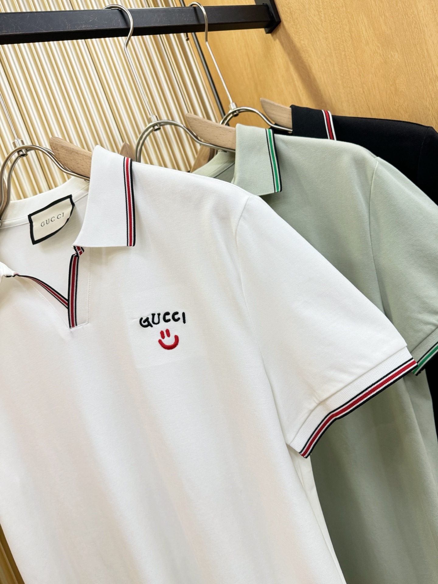  Gucci古奇 2025官方春夏新款 专柜同步上市 男士翻领短袖POLO衫，高端主线系列，进口珠地丝光