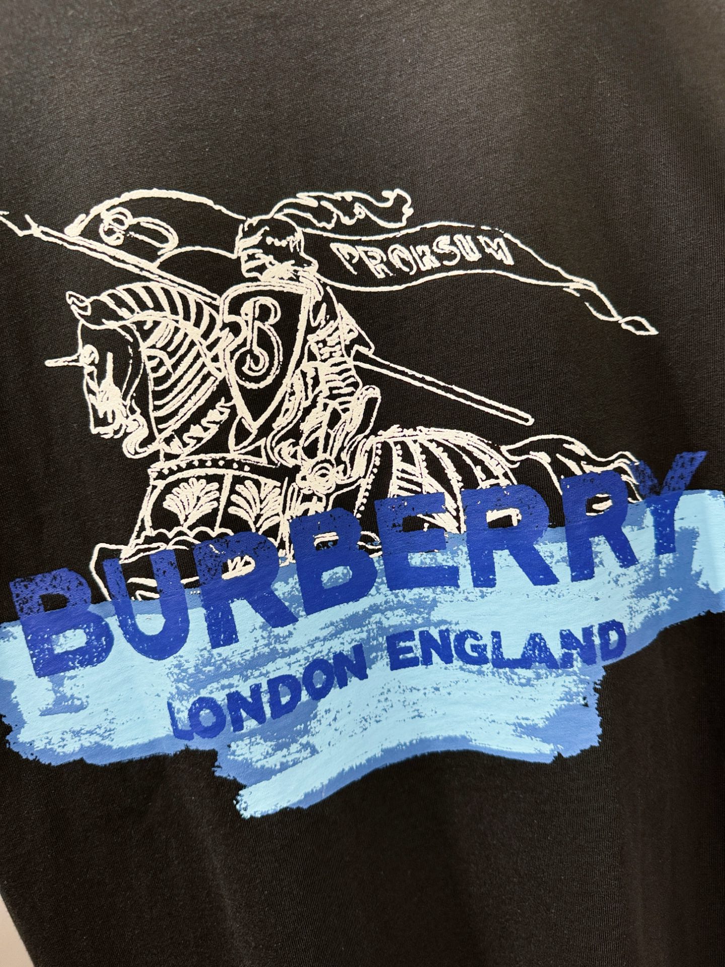 (最大可穿240斤) BURBERRY巴宝莉 2025春夏新款短袖T恤！走秀图案时尚休闲短袖T恤衫！设