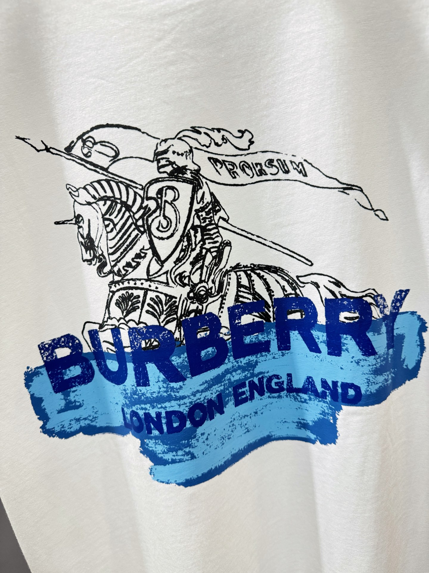  (最大可穿240斤) BURBERRY巴宝莉 2025春夏新款短袖T恤！走秀图案时尚休闲短袖T恤衫！设