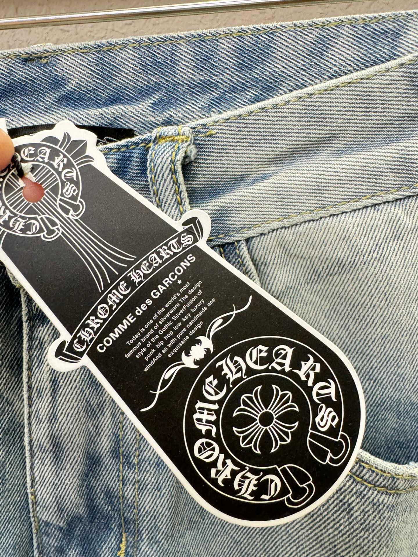  CHROME HEARTS 克罗心 2025新品，原版牛仔短裤 ，原版重工打造，品牌经典LOGO设计，