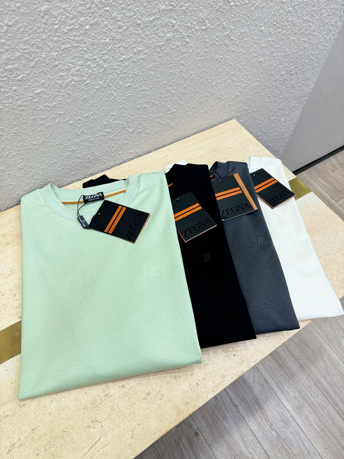 (最大可穿240斤) Ermenegildo Zeg*a杰*亚 2025春夏新款短袖T恤！走秀图案时尚休