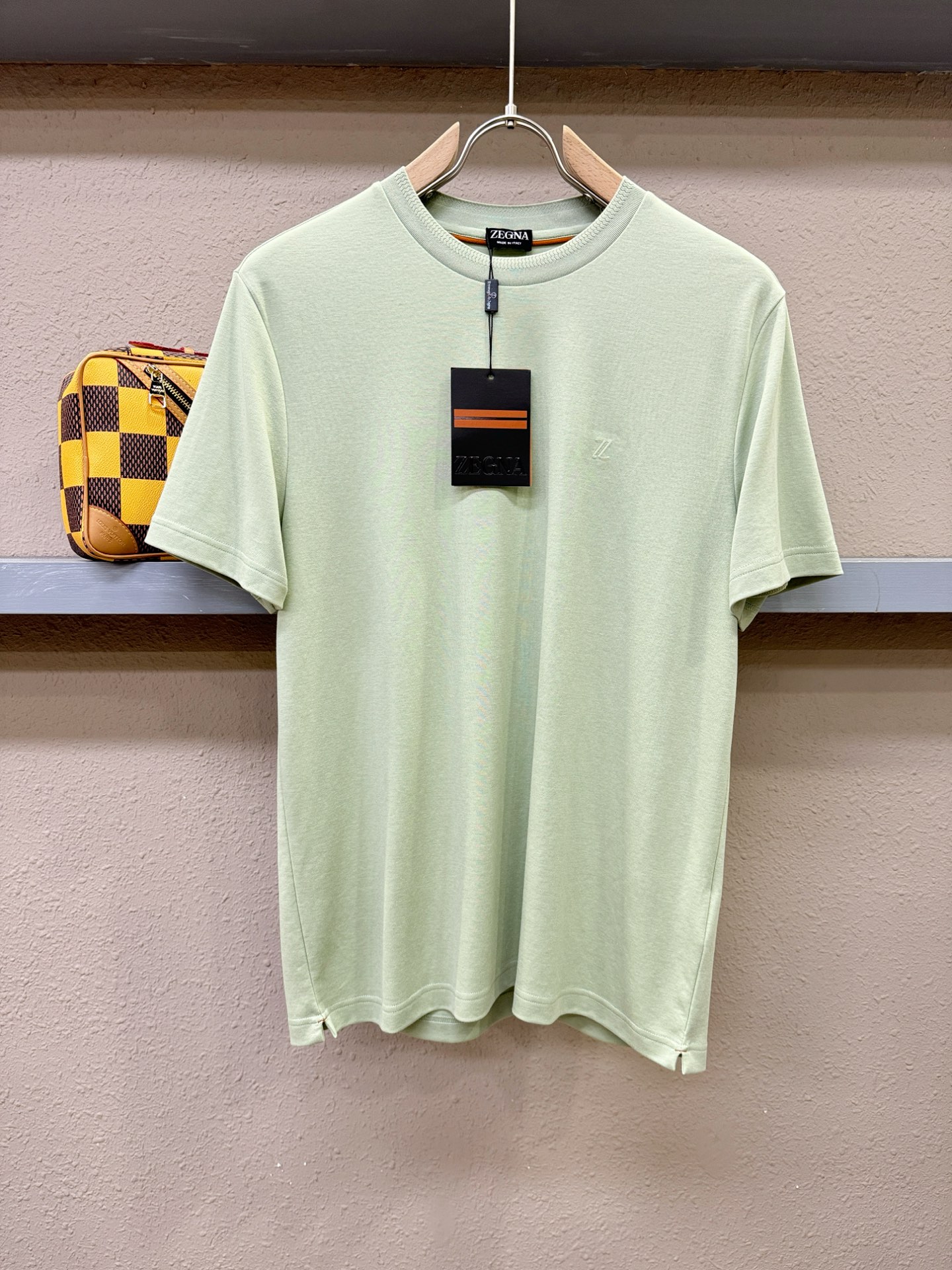 (最大可穿240斤) Ermenegildo Zeg*a杰*亚 2025春夏新款短袖T恤！走秀图案时尚休