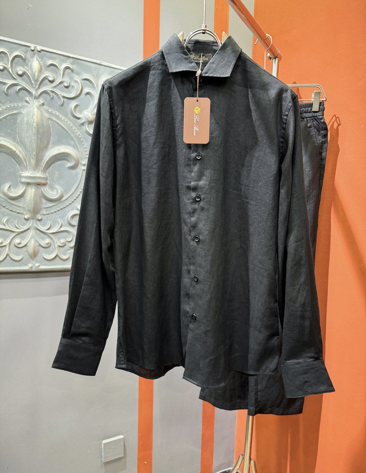 衬衫，Loro Piana诺悠翩雅 2025春夏专柜同款亚麻套装，100%亚麻面料，亚麻衬衫就足够腔调，