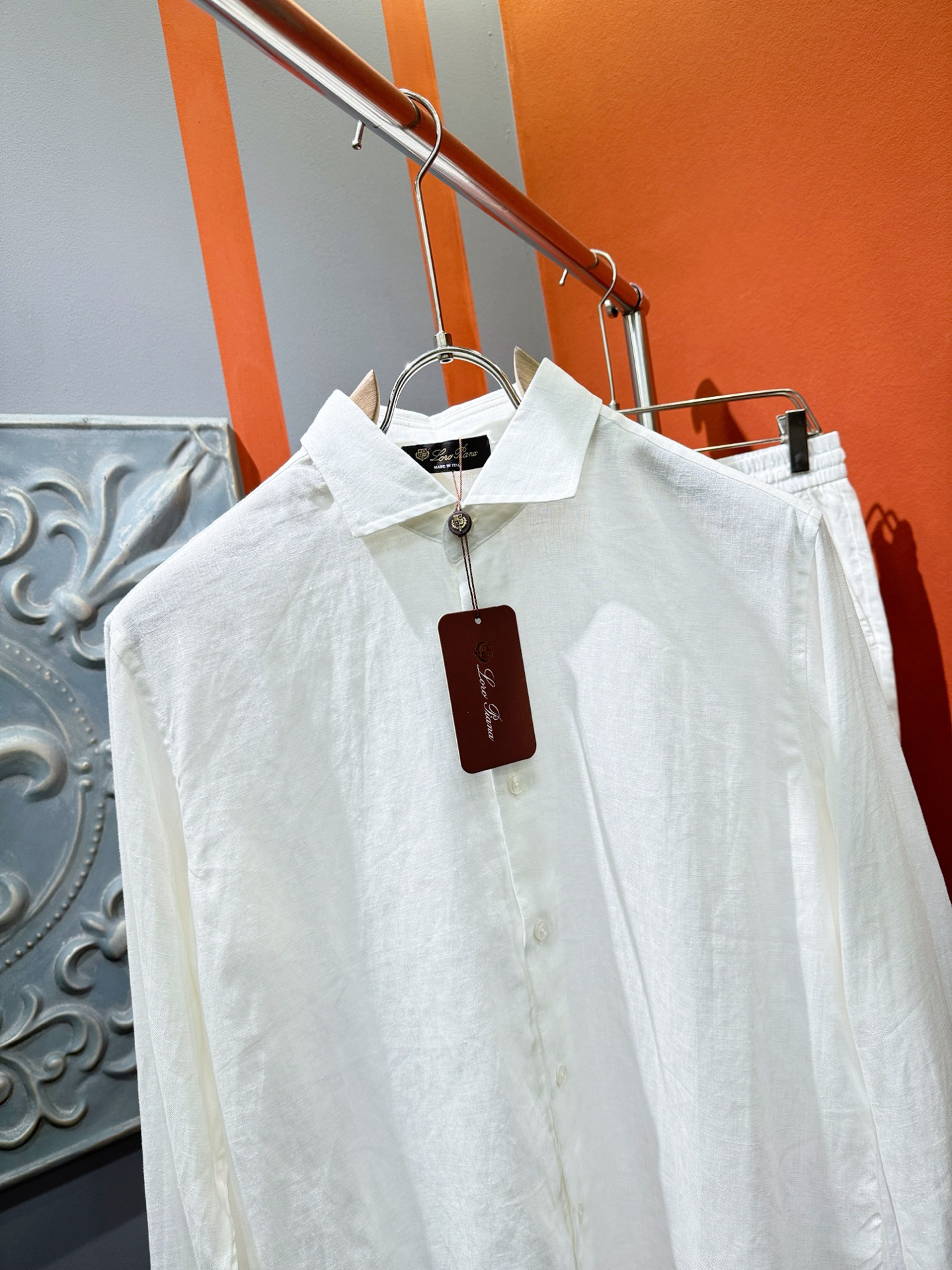 衬衫，Loro Piana诺悠翩雅 2025春夏专柜同款亚麻套装，100%亚麻面料，亚麻衬衫就足够腔调，