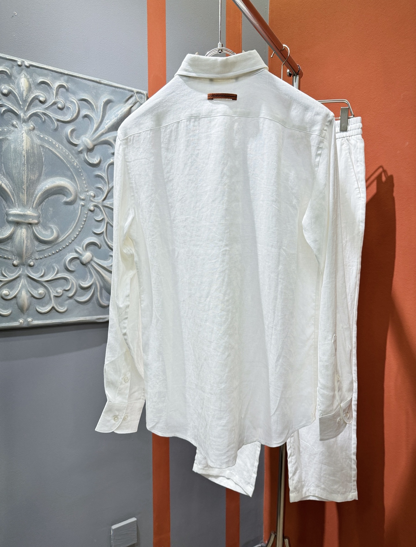 衬衫，Loro Piana诺悠翩雅 2025春夏专柜同款亚麻套装，100%亚麻面料，亚麻衬衫就足够腔调，