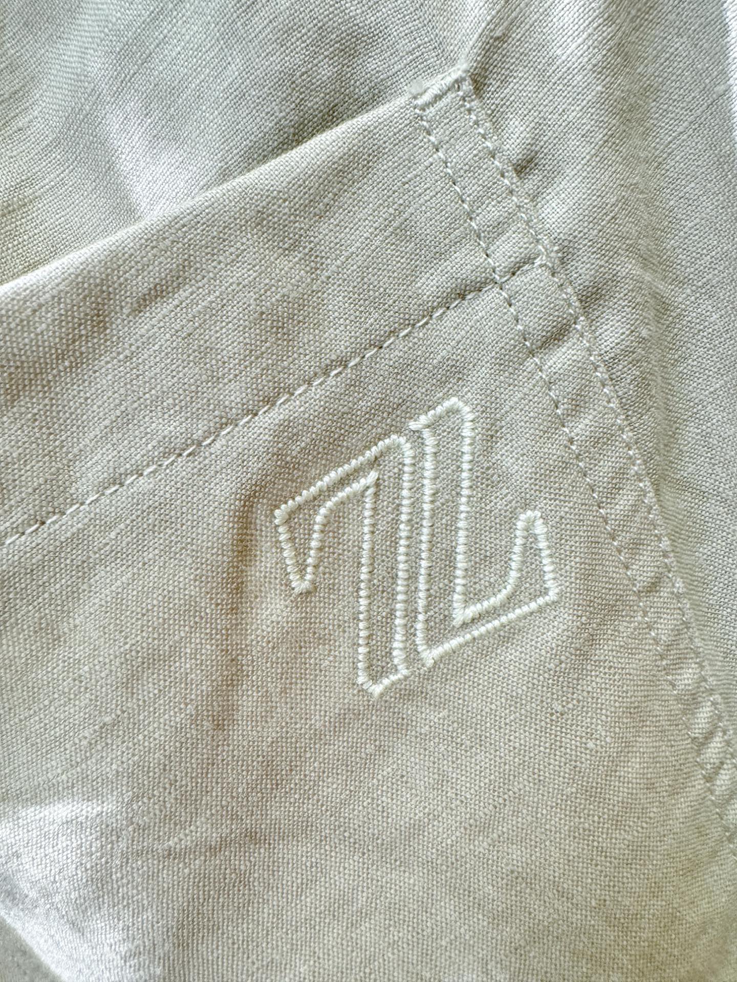 裤子，Ermenegildo Zeg*a杰*亚 2025春夏专柜同款亚麻套装，100%亚麻面料，亚麻衬衫