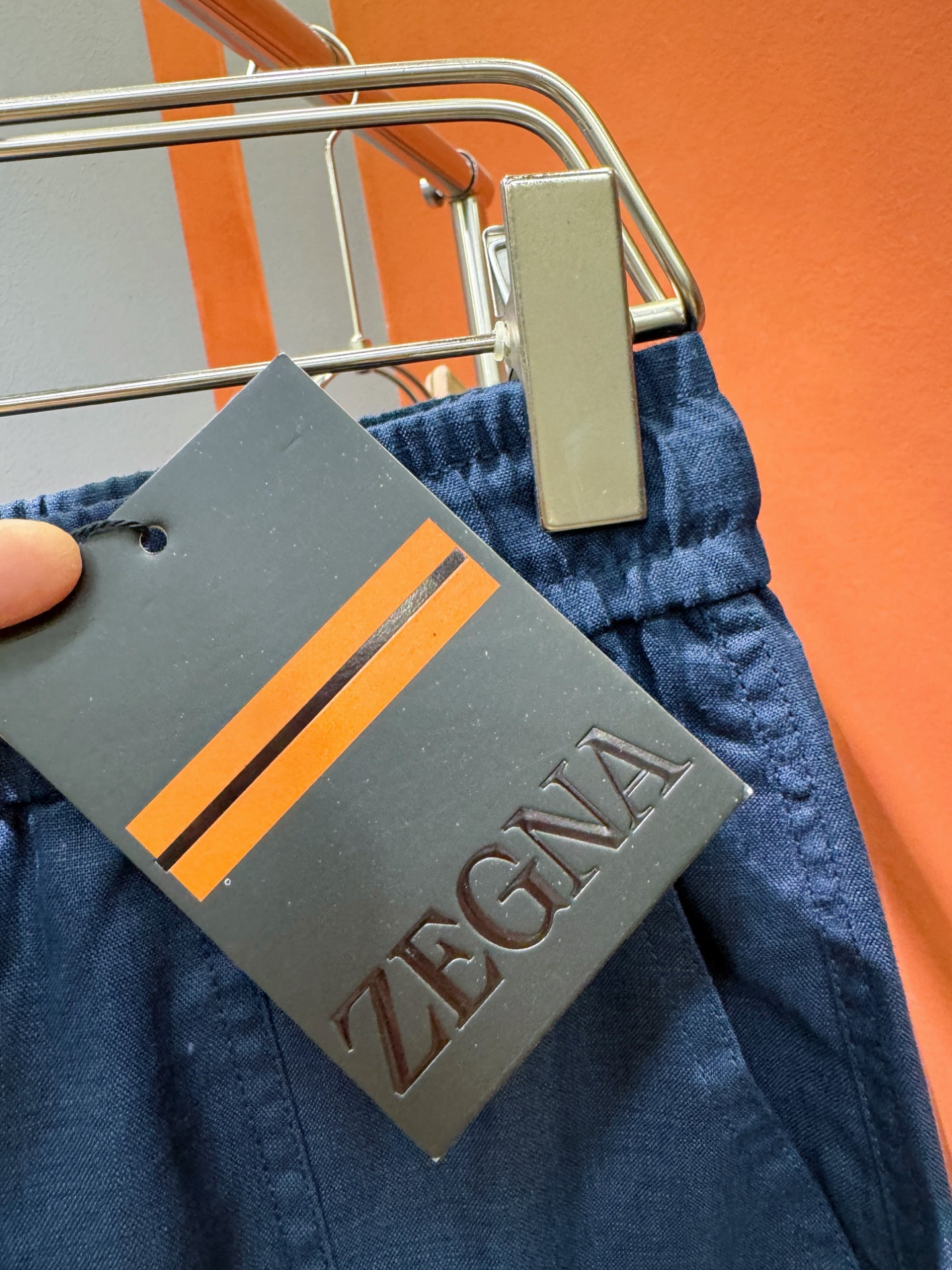 裤子，Ermenegildo Zeg*a杰*亚 2025春夏专柜同款亚麻套装，100%亚麻面料，亚麻衬衫