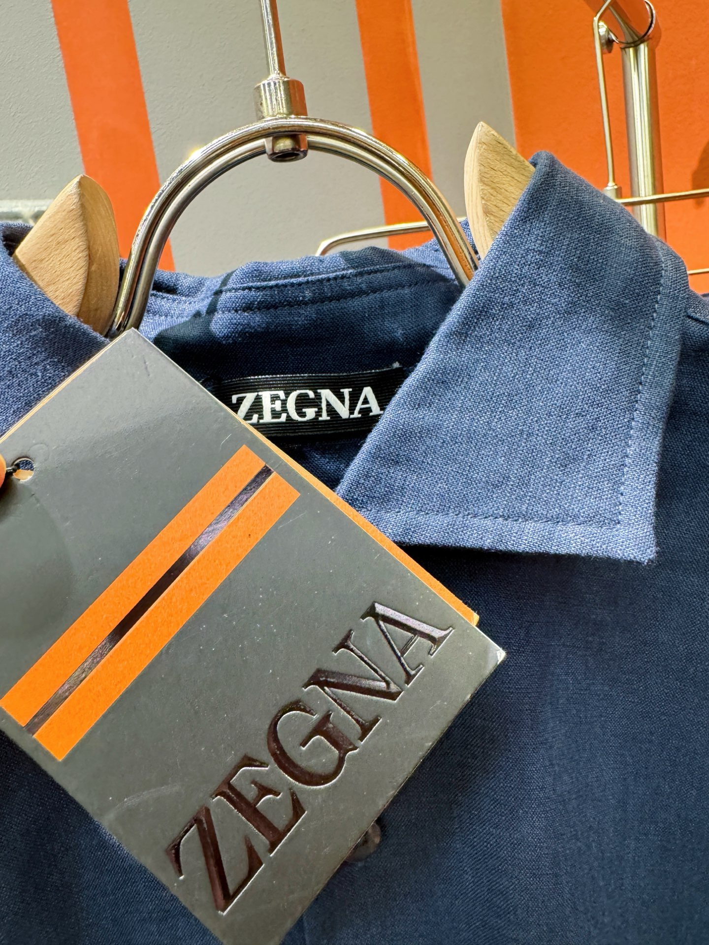 衬衫Ermenegildo Zeg*a杰*亚 2025春夏专柜同款亚麻套装，100%亚麻面料，亚麻衬衫就