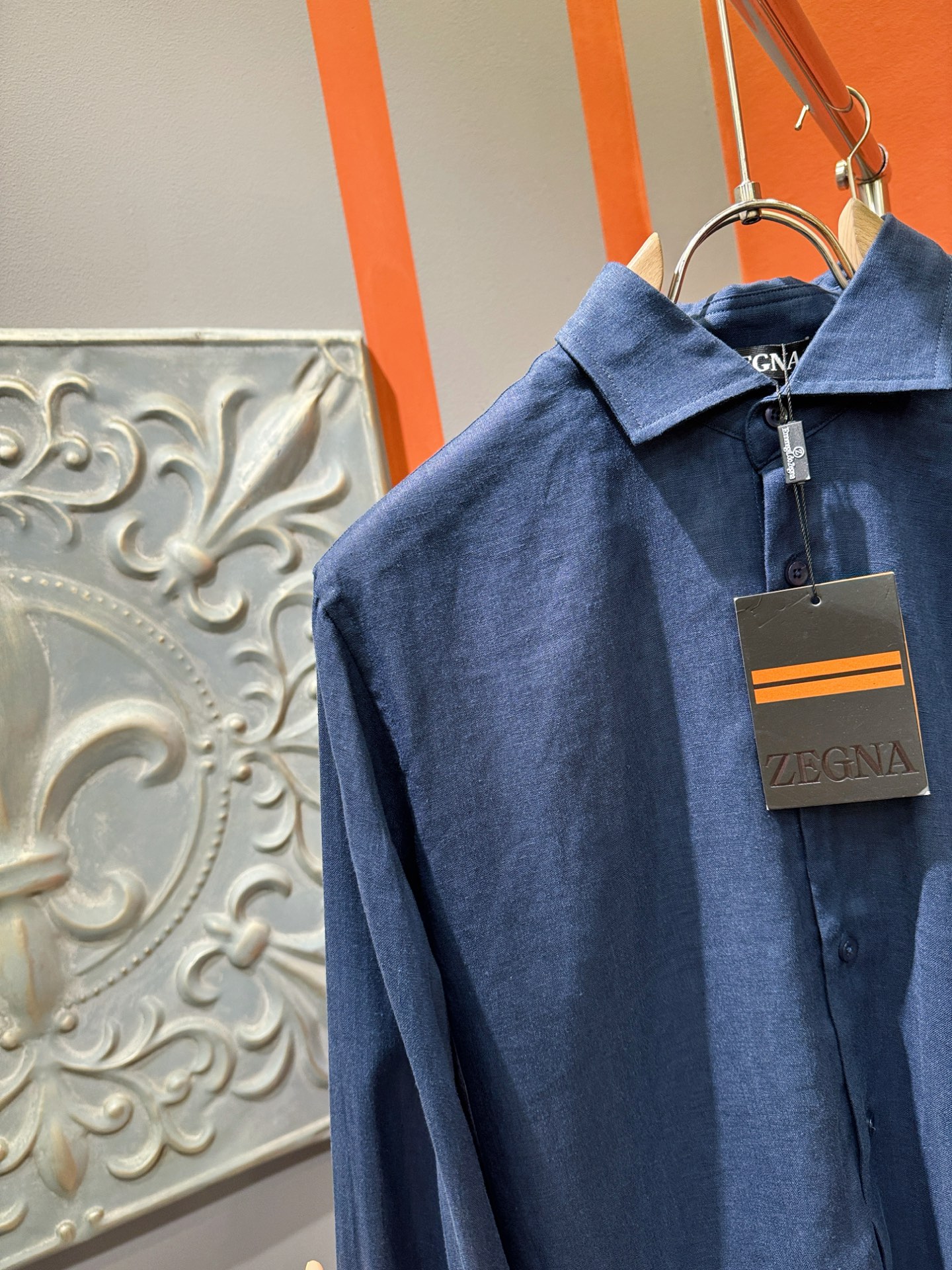 衬衫Ermenegildo Zeg*a杰*亚 2025春夏专柜同款亚麻套装，100%亚麻面料，亚麻衬衫就