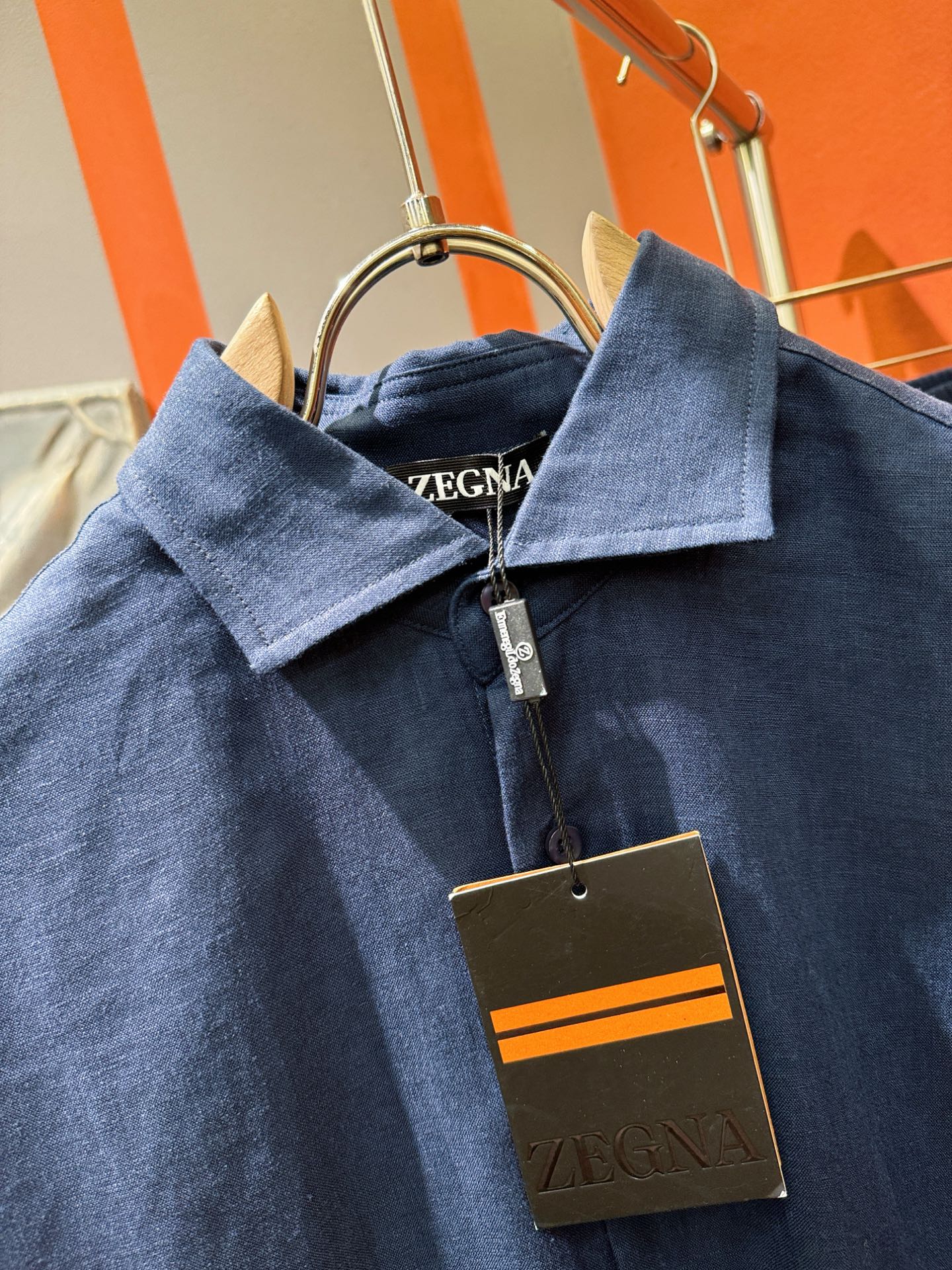 衬衫Ermenegildo Zeg*a杰*亚 2025春夏专柜同款亚麻套装，100%亚麻面料，亚麻衬衫就