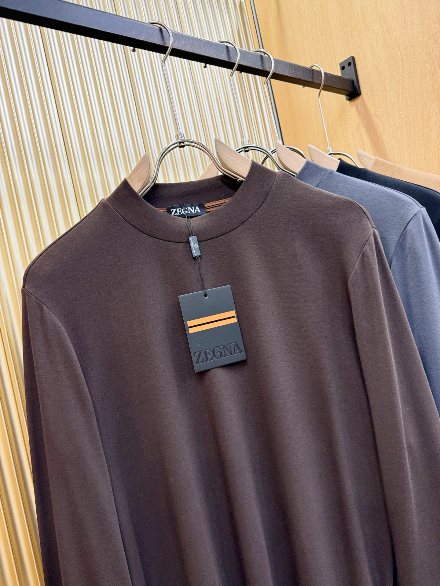 (最大可穿230斤) Ermenegildo Zeg*a杰*亚 2025ss秋冬新品 长袖T恤，经典Lo