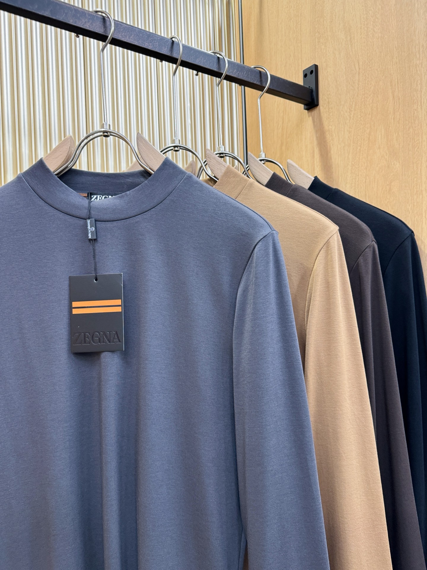 (最大可穿230斤) Ermenegildo Zeg*a杰*亚 2025ss秋冬新品 长袖T恤，经典Lo