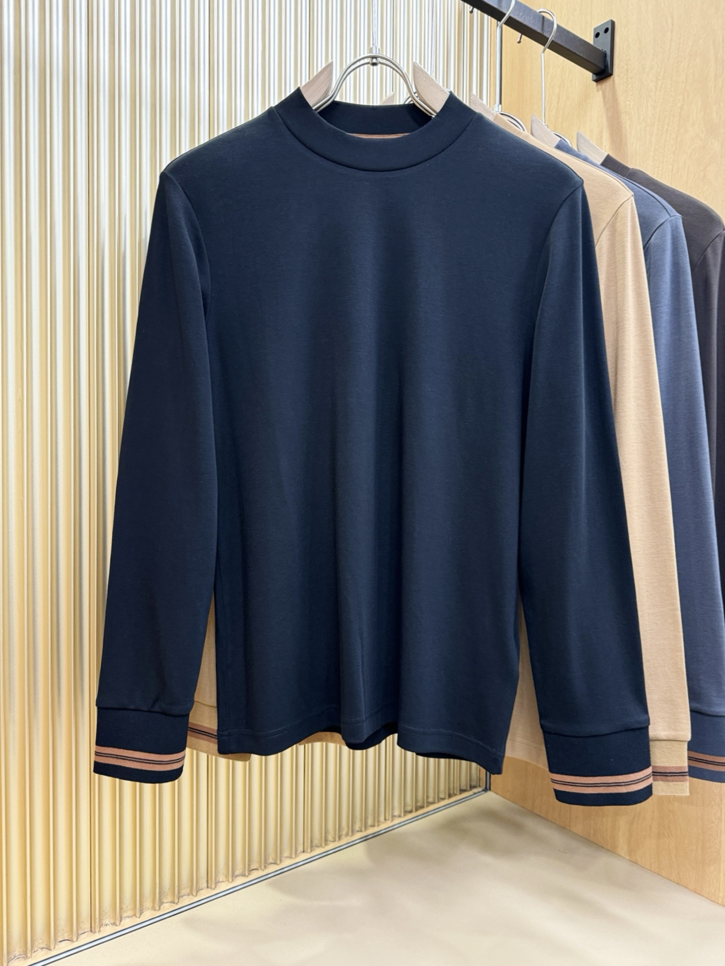 (最大可穿230斤) Ermenegildo Zeg*a杰*亚 2025ss秋冬新品 长袖T恤，经典Lo