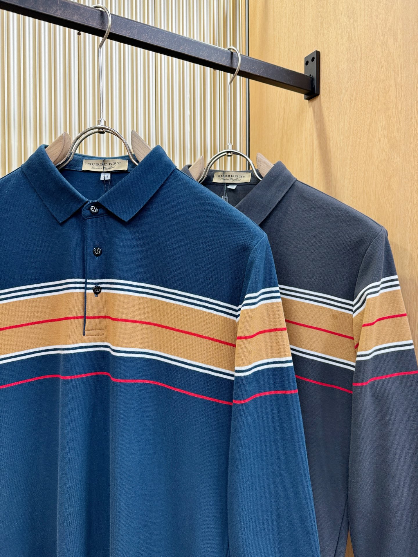 BURBERRY巴宝莉 2025秋季新品，官网同步 经典大气百搭Polo领长袖T恤 胸前Logo经典刺绣