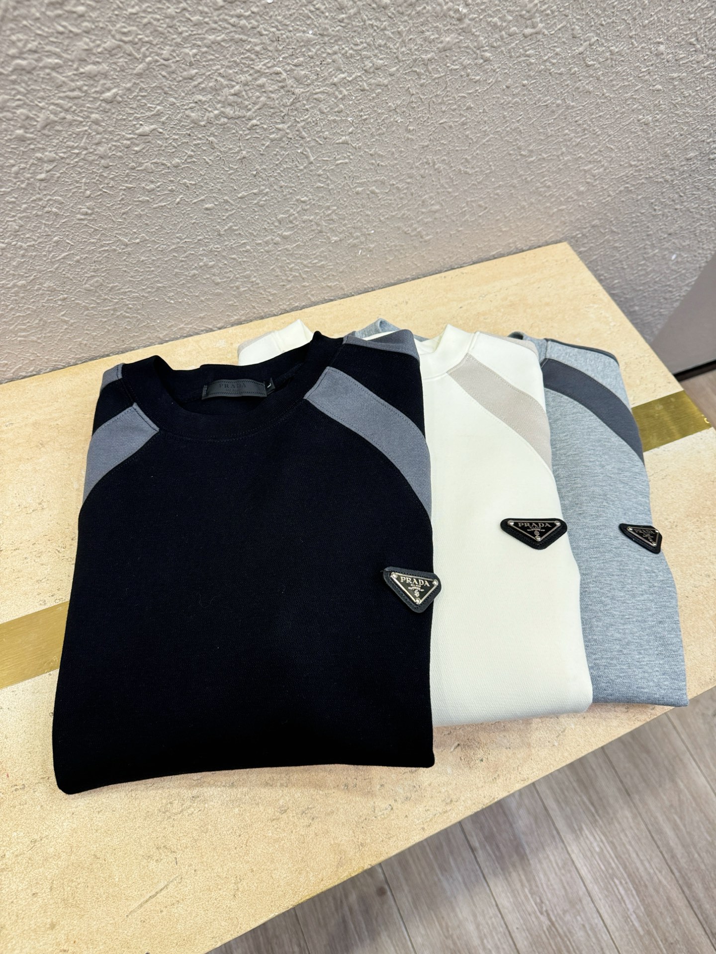 Prada Men's Black & Grey Long Sleeve Logo T-Shirt 4 i1758107313434 1246 0 7