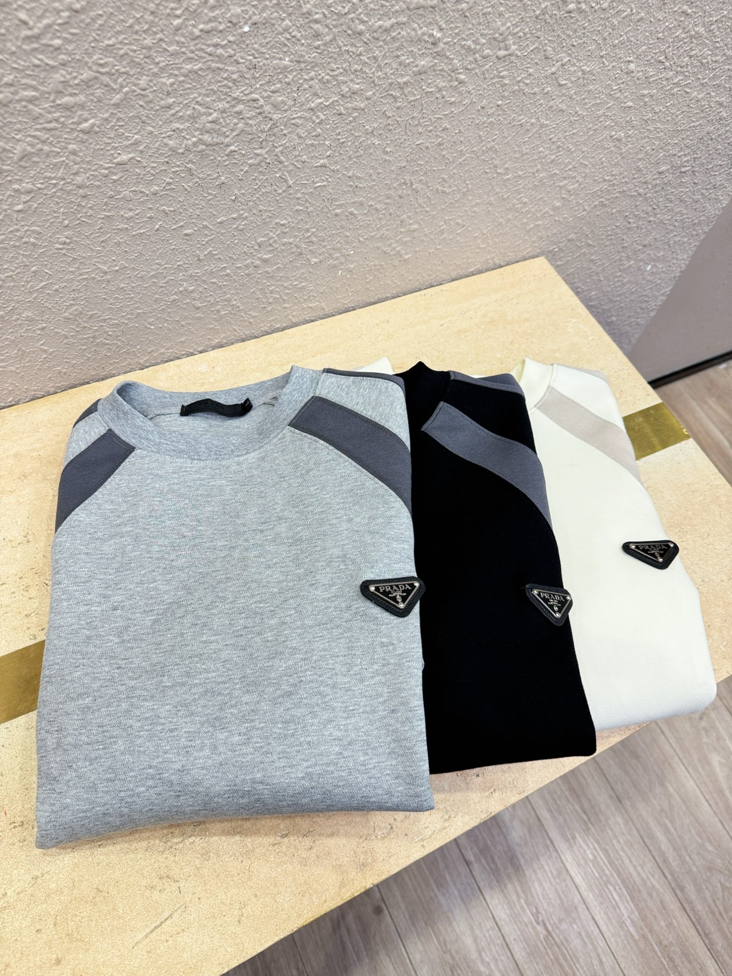 Prada Men's Black & Grey Long Sleeve Logo T-Shirt 10 i1758107333101 2539 0 8