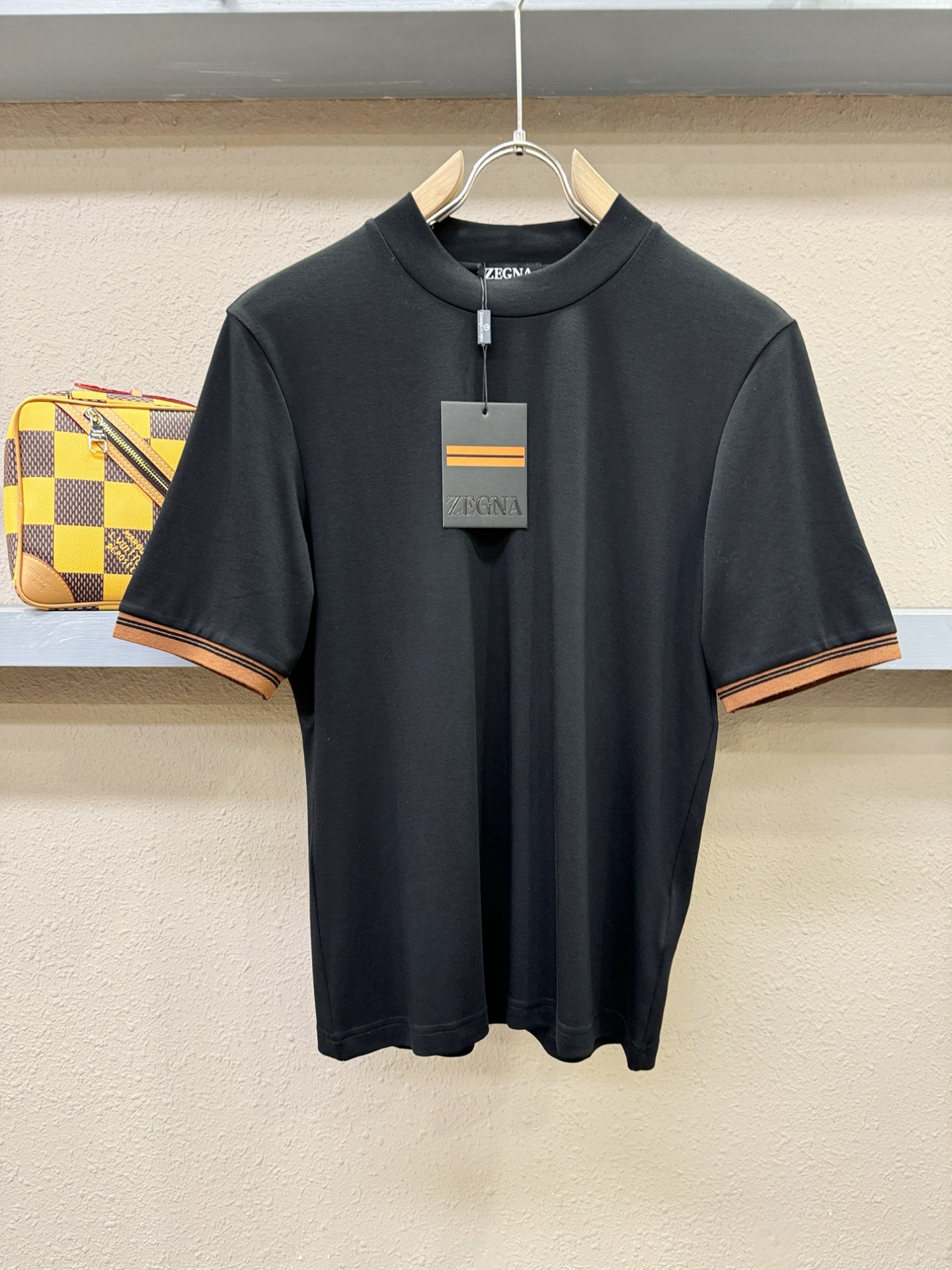 Ermenegildo Zegna Men's Black Short Sleeve T-Shirt - Soft Fabric, Luxury Style