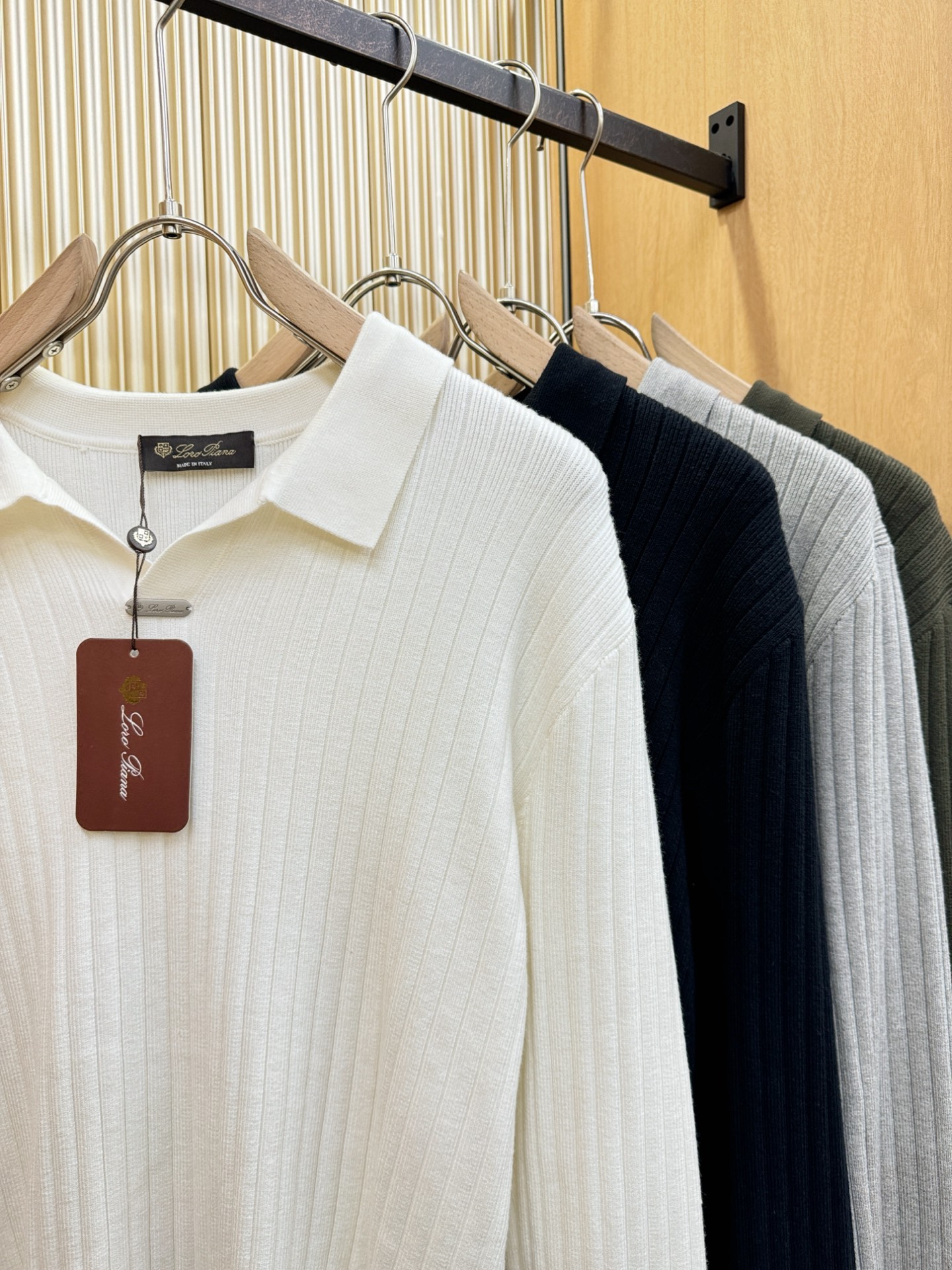 Loro Piana Men's Knitted Wool Polo Sweater with Logo Design - Casual Fit 4 i1758108453617 2463 0 2