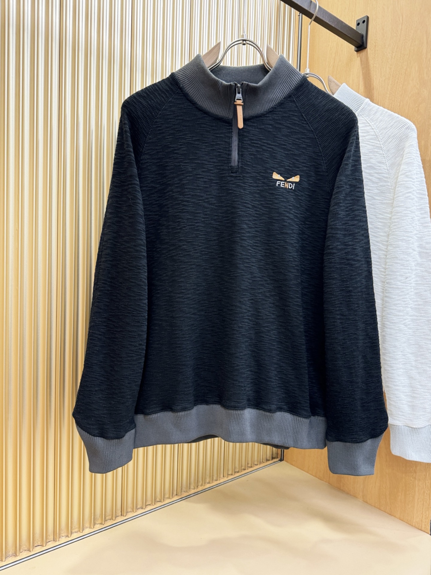 Fendi Men's Long Sleeve Pullover Top - Classic Logo Design