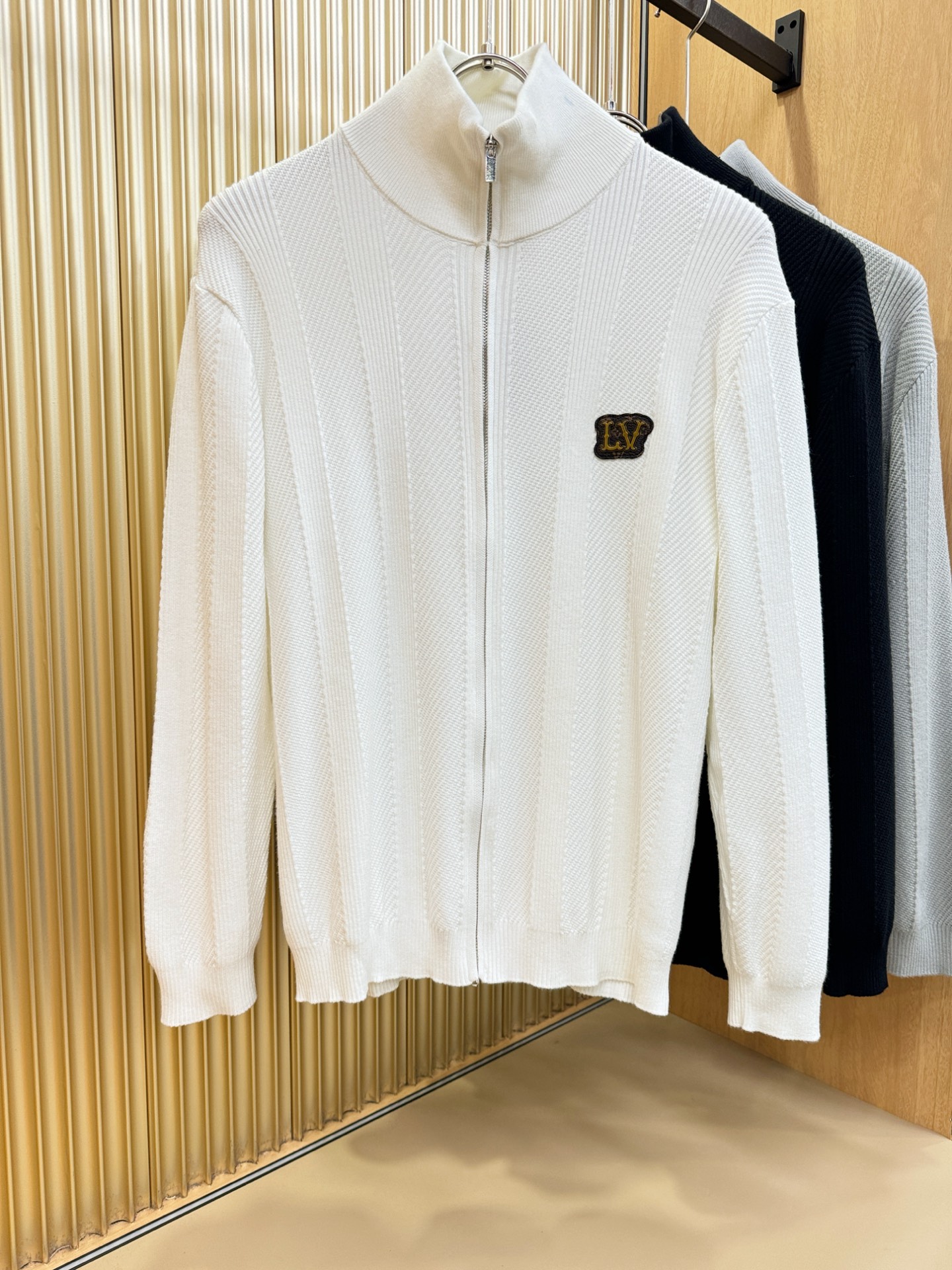 Louis Vuitton Gebreid Vest met Rits - Elegante en Comfortabele Herenkleding