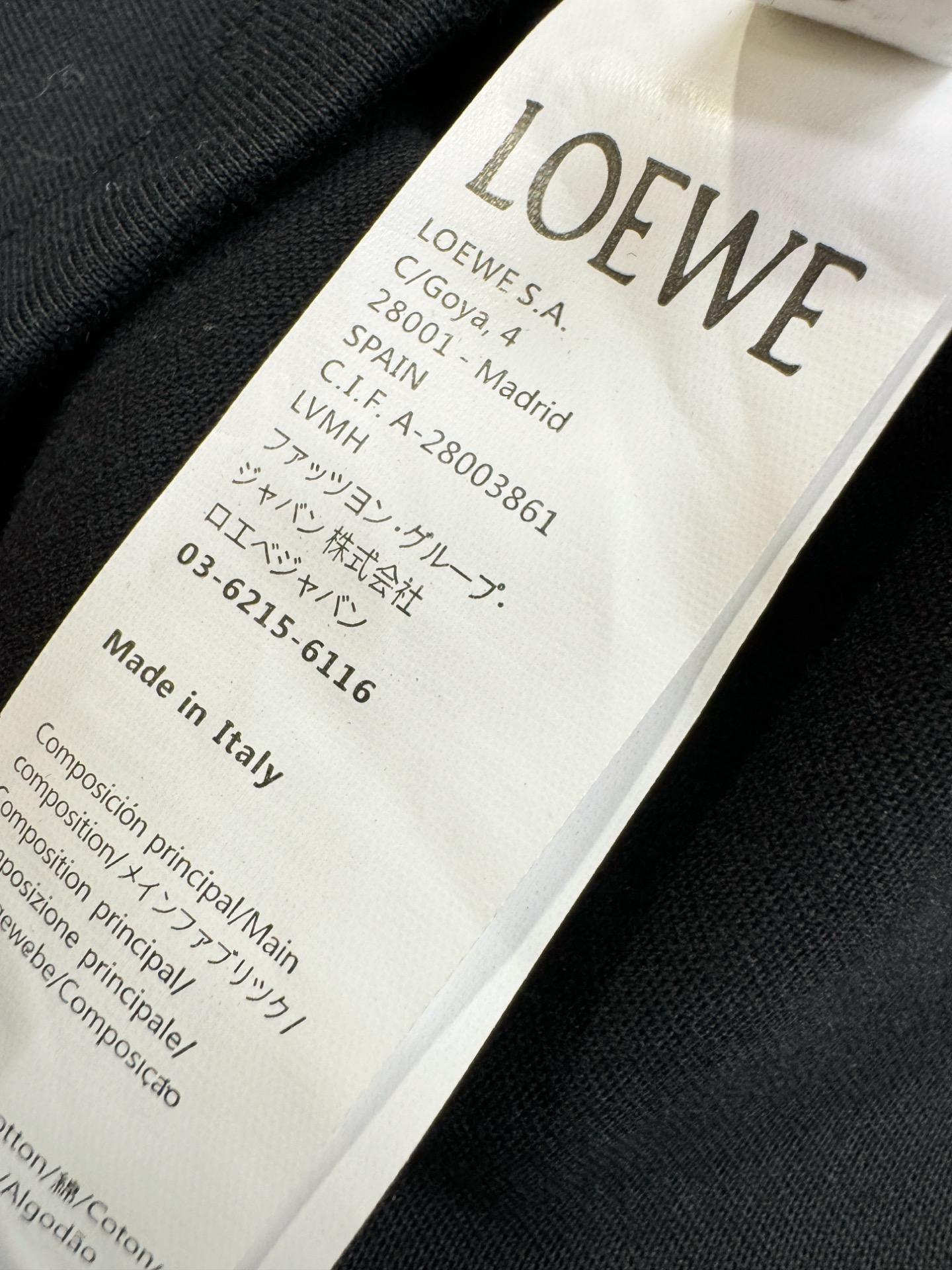LOEWE罗意威 2025ss秋冬新品 长袖T恤，经典Logo设计，百搭款 官网同步发售 定制面料，柔软