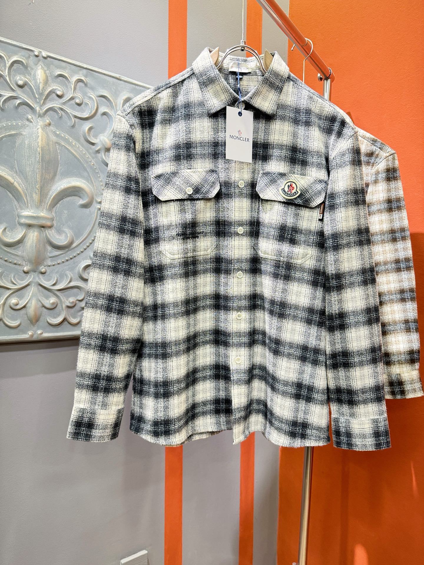 (最大可穿200斤)Moncler蒙口 2025新款衬衫，贸易公司渠道稀出，领先官网发售！经典休闲衬衫搭