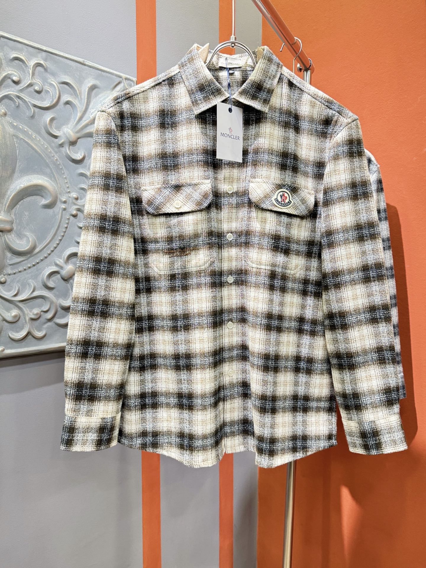 (最大可穿200斤)Moncler蒙口 2025新款衬衫，贸易公司渠道稀出，领先官网发售！经典休闲衬衫搭