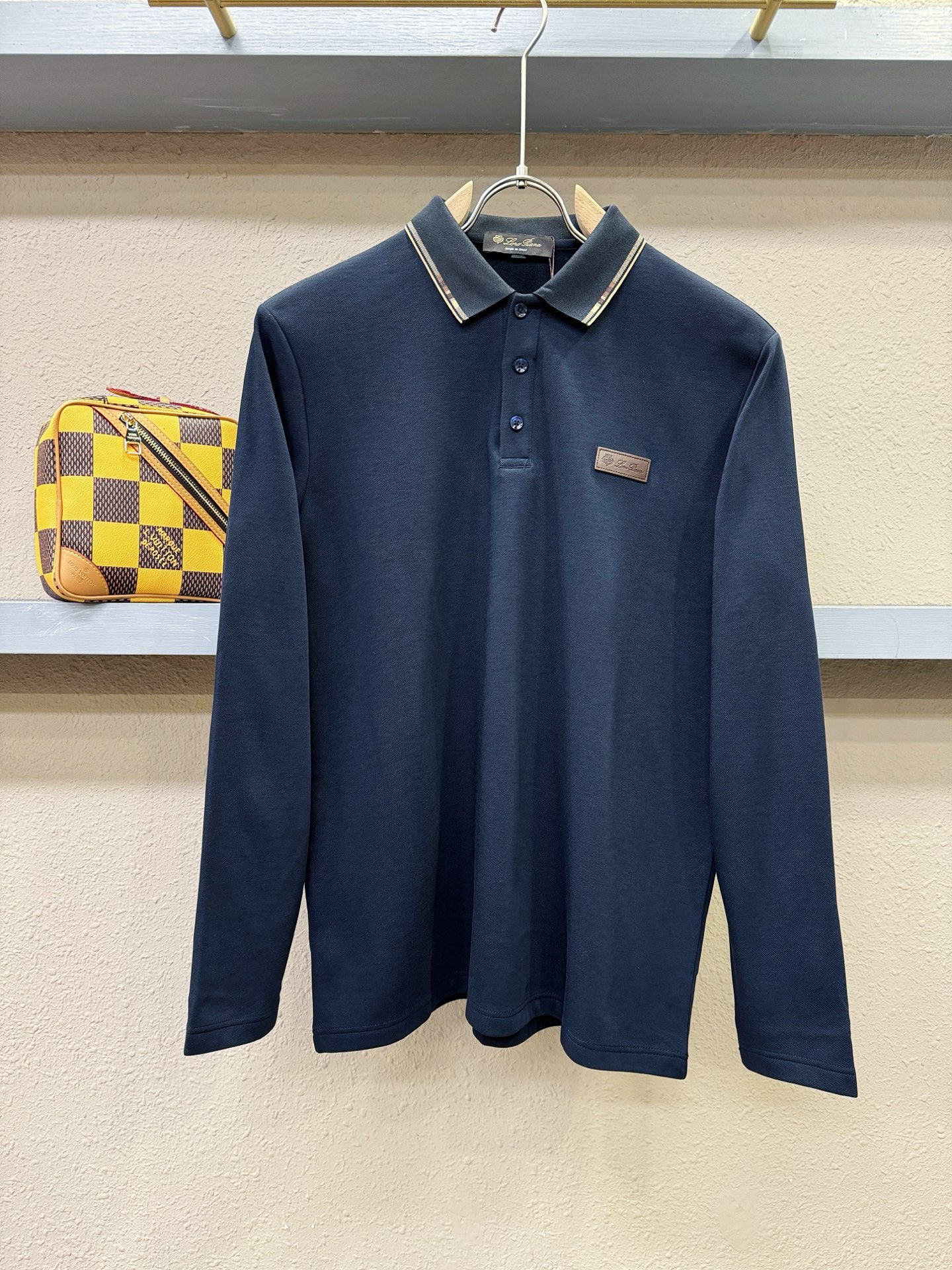 Loro Piana诺悠翩雅 2025秋季新品，官网同步 经典大气百搭Polo领长袖T恤，顶级原版面料，