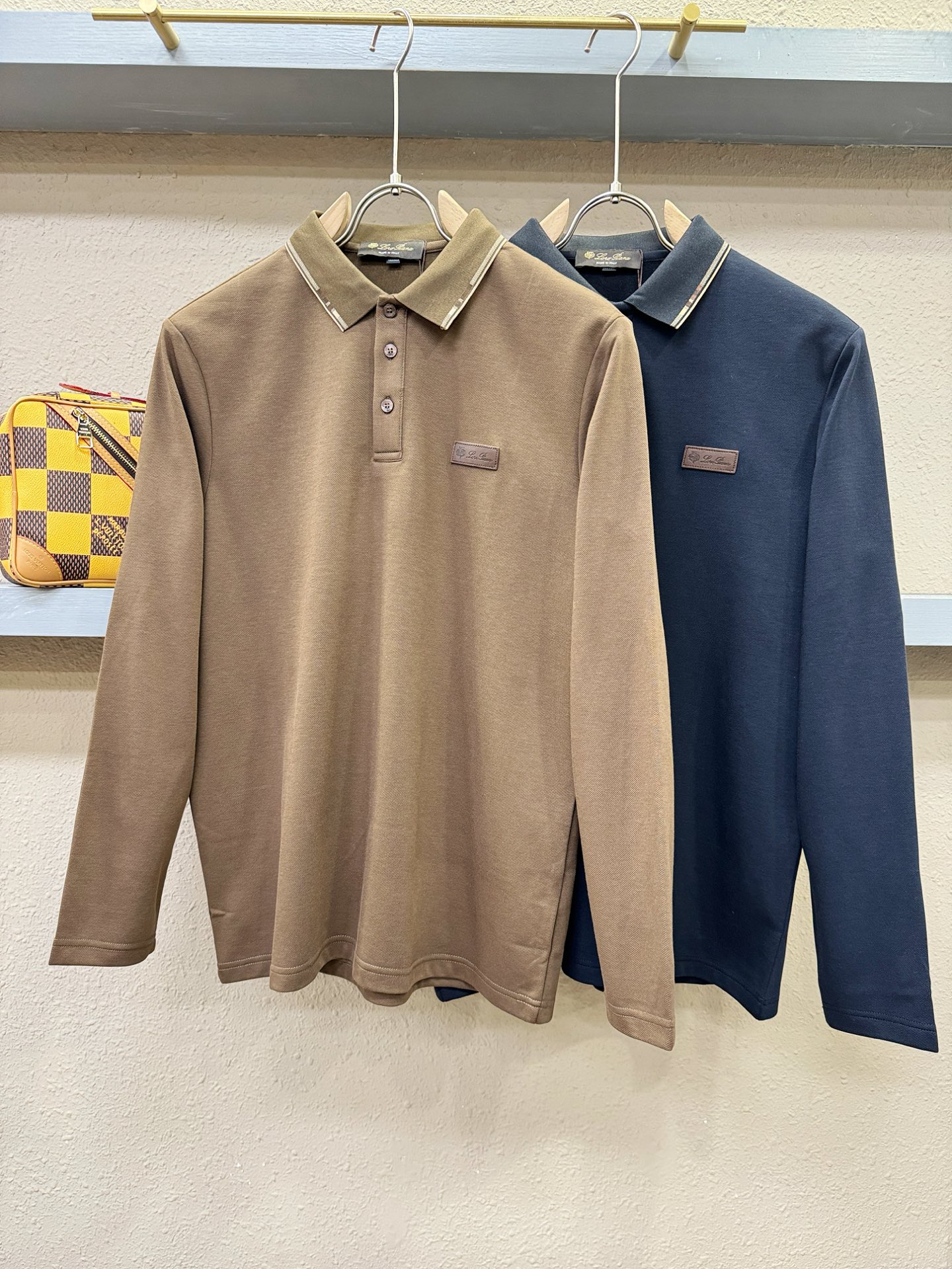 Loro Piana诺悠翩雅 2025秋季新品，官网同步 经典大气百搭Polo领长袖T恤，顶级原版面料，