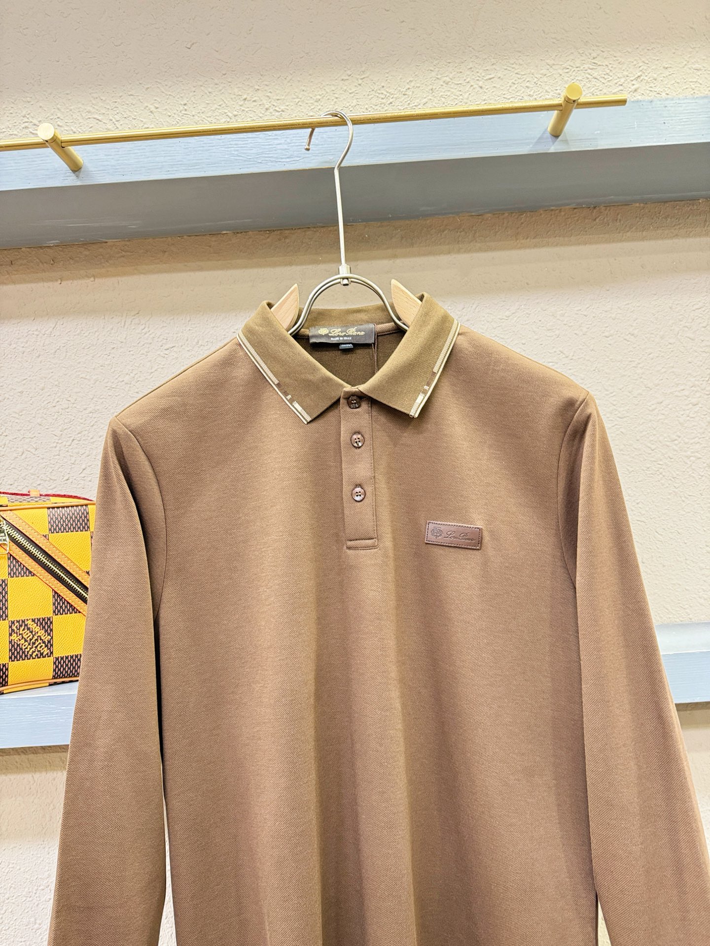 Loro Piana诺悠翩雅 2025秋季新品，官网同步 经典大气百搭Polo领长袖T恤，顶级原版面料，