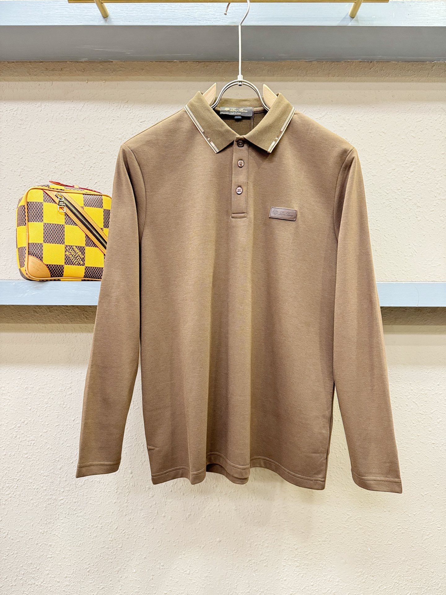 Loro Piana诺悠翩雅 2025秋季新品，官网同步 经典大气百搭Polo领长袖T恤，顶级原版面料，