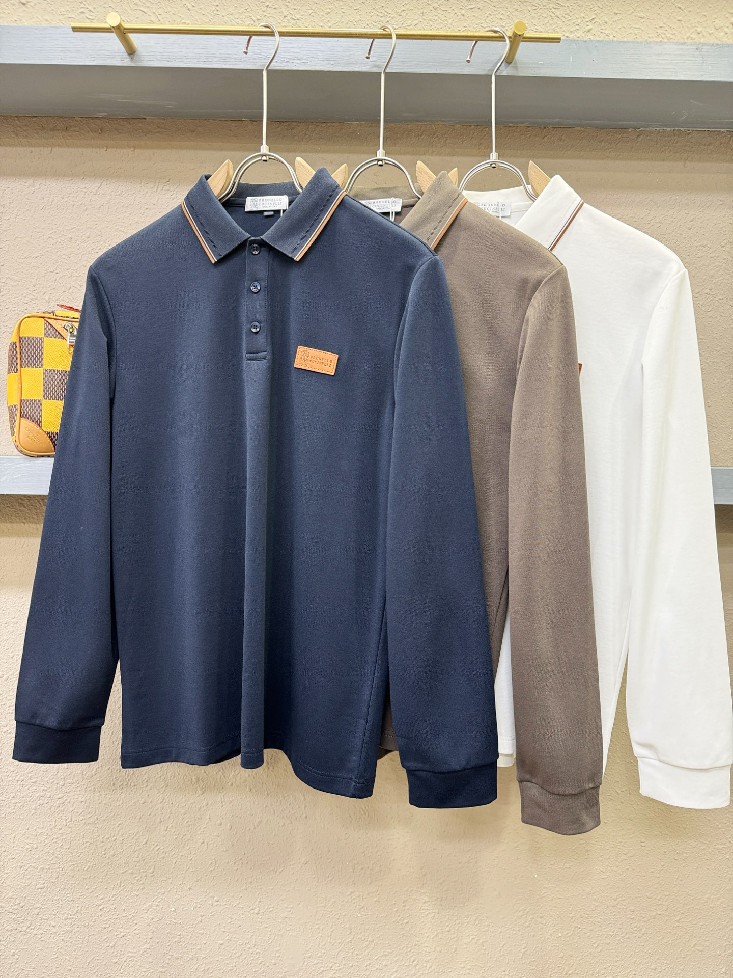 BC布鲁提 2025秋季新品，官网同步 经典大气百搭Polo领长袖T恤，顶级原版面料，质感细腻 超柔软亲