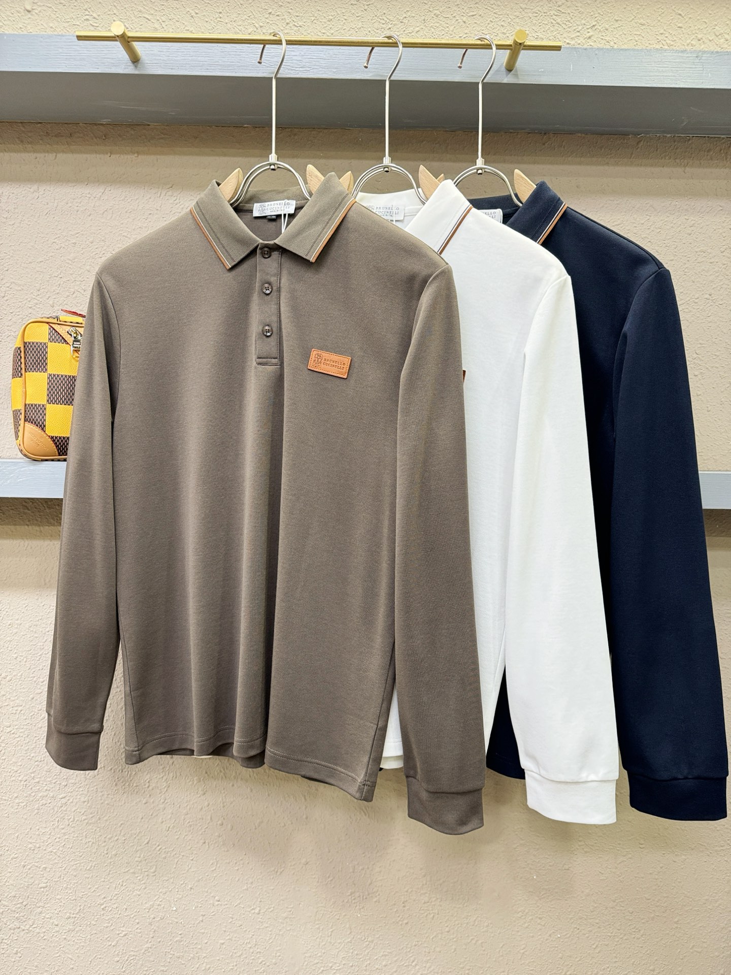 BC布鲁提 2025秋季新品，官网同步 经典大气百搭Polo领长袖T恤，顶级原版面料，质感细腻 超柔软亲