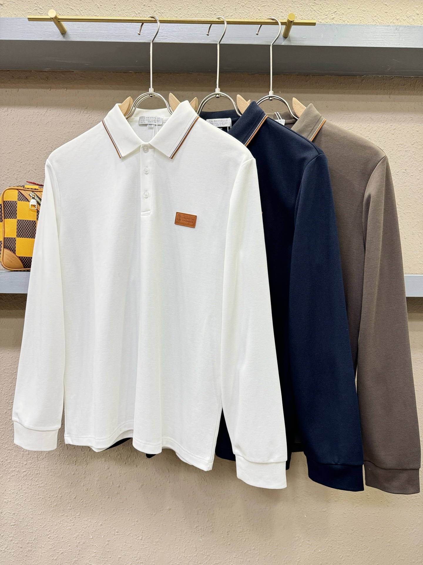BC布鲁提 2025秋季新品，官网同步 经典大气百搭Polo领长袖T恤，顶级原版面料，质感细腻 超柔软亲