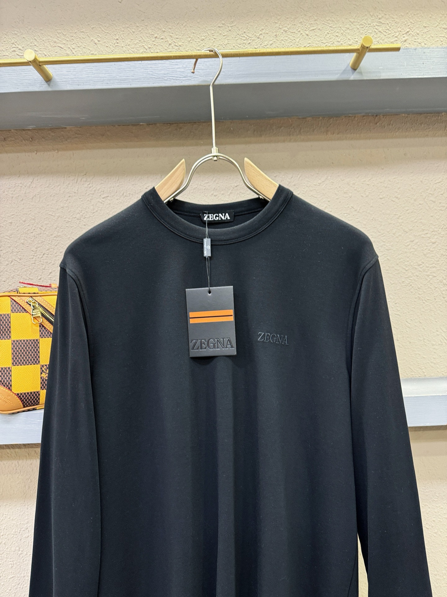 (最大可穿230斤) Ermenegildo Zeg*a杰*亚 2025ss新品 长袖T恤，经典Logo