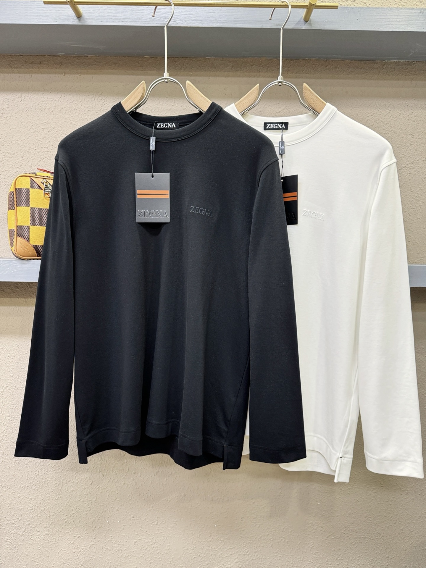 (最大可穿230斤) Ermenegildo Zeg*a杰*亚 2025ss新品 长袖T恤，经典Logo