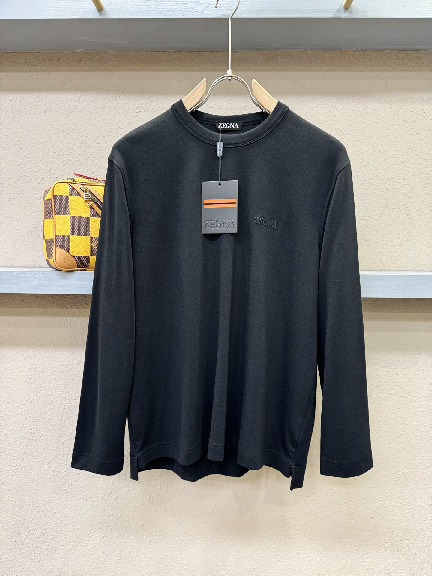 (最大可穿230斤) Ermenegildo Zeg*a杰*亚 2025ss新品 长袖T恤，经典Logo