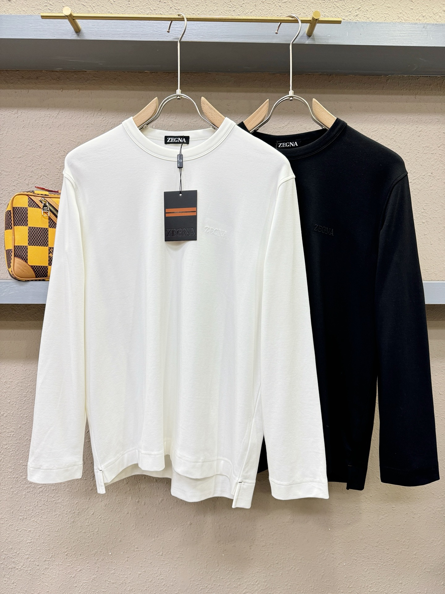 (最大可穿230斤) Ermenegildo Zeg*a杰*亚 2025ss新品 长袖T恤，经典Logo