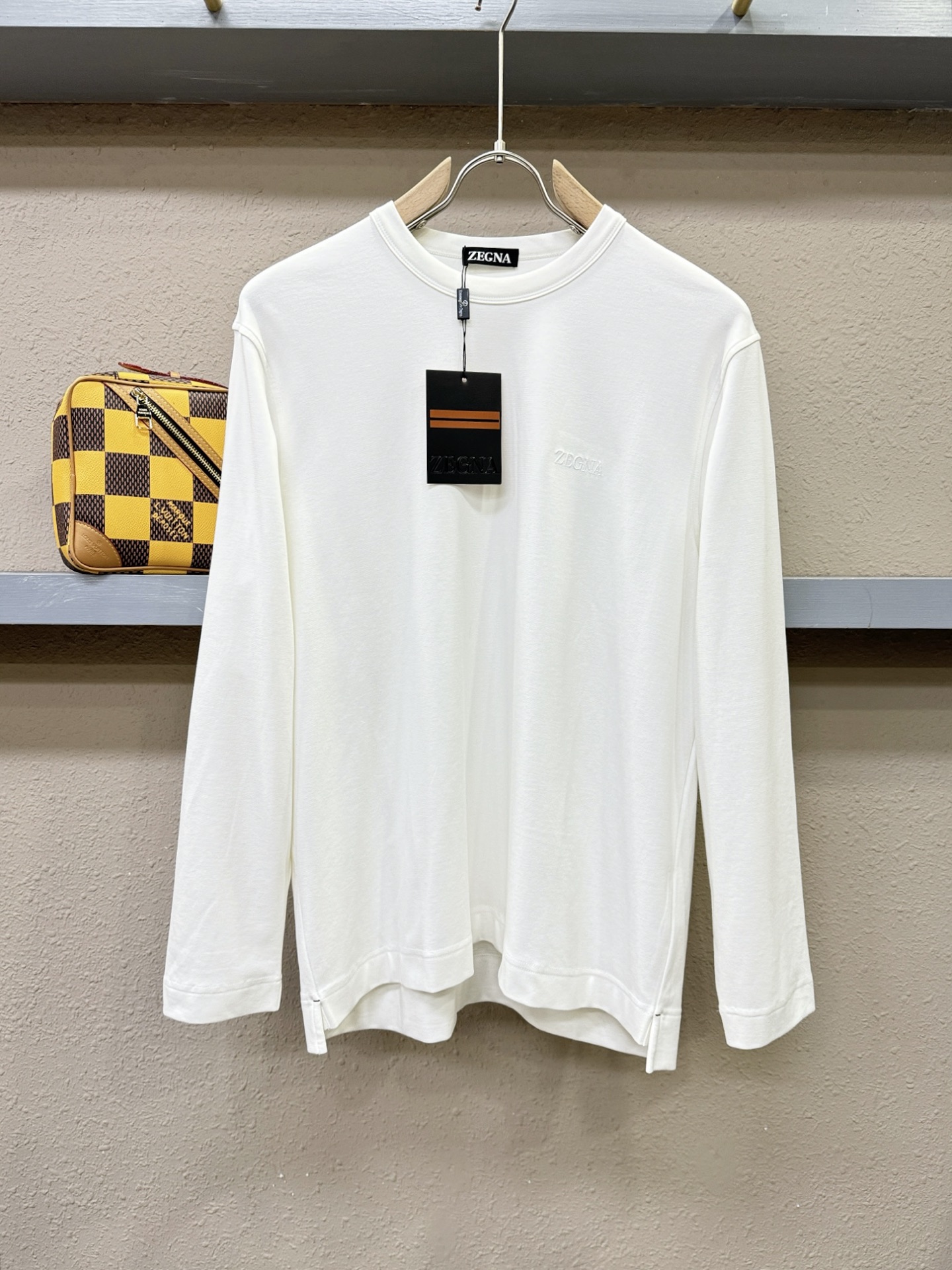 (最大可穿230斤) Ermenegildo Zeg*a杰*亚 2025ss新品 长袖T恤，经典Logo