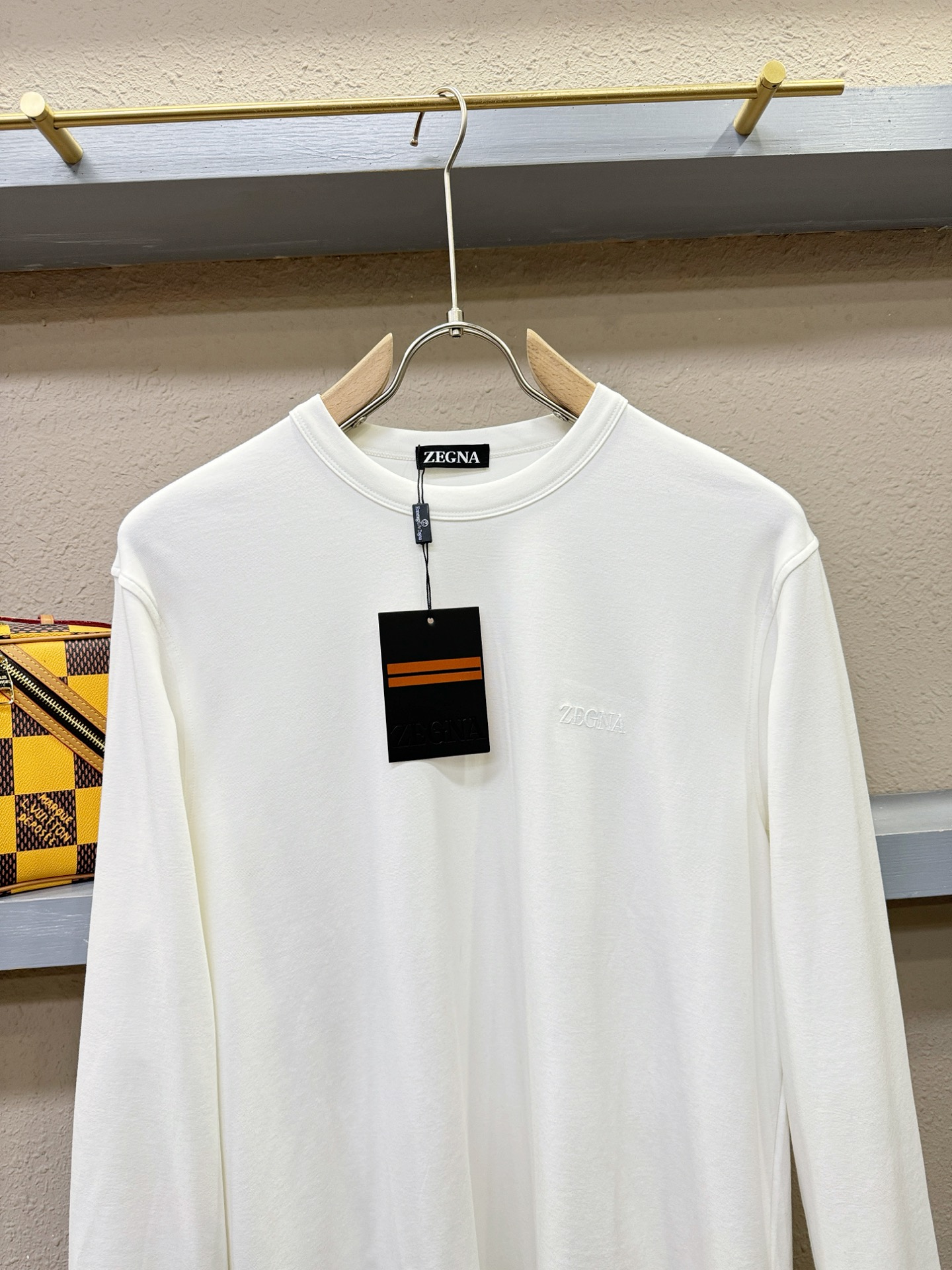 (最大可穿230斤) Ermenegildo Zeg*a杰*亚 2025ss新品 长袖T恤，经典Logo