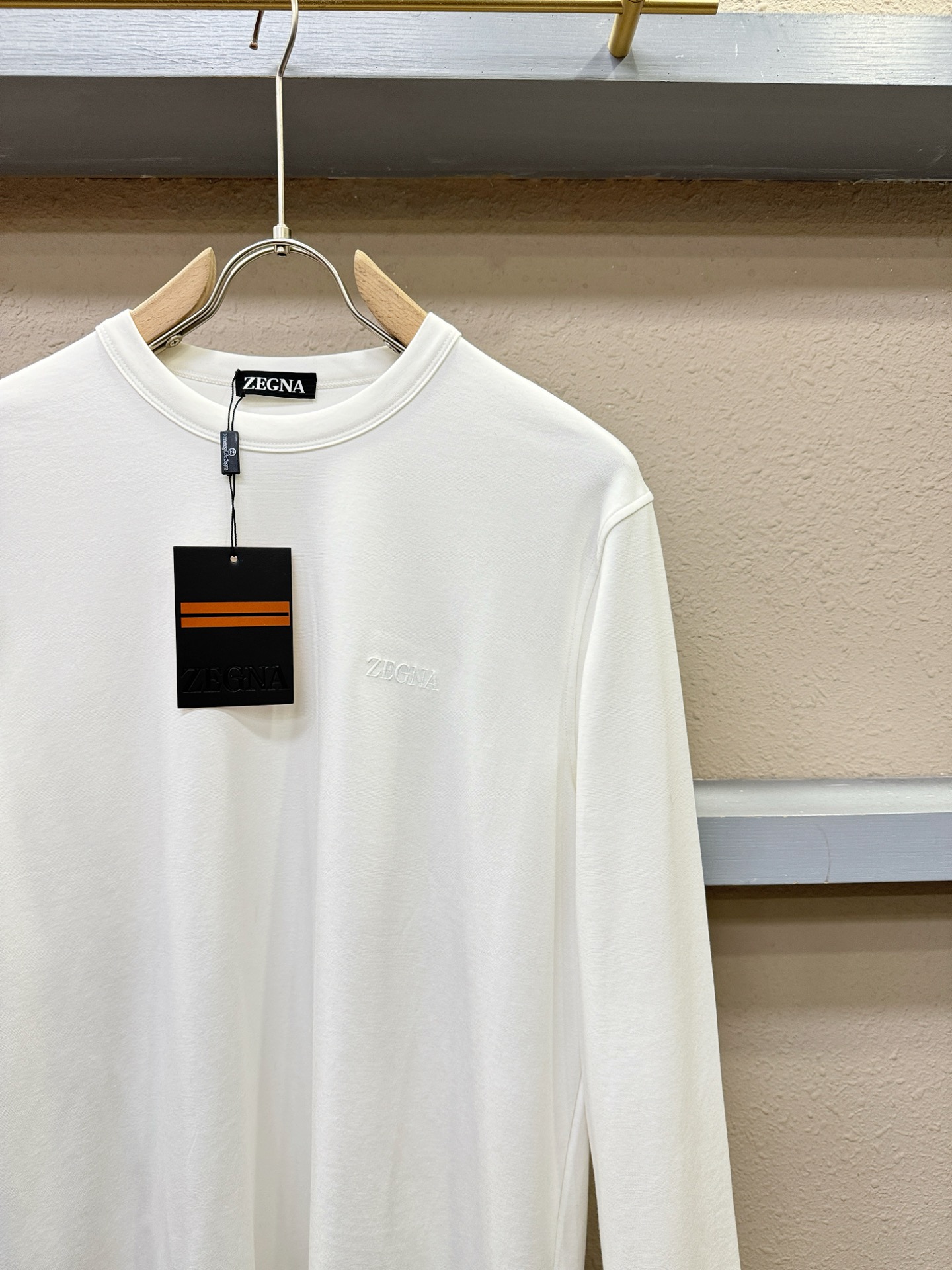 (最大可穿230斤) Ermenegildo Zeg*a杰*亚 2025ss新品 长袖T恤，经典Logo