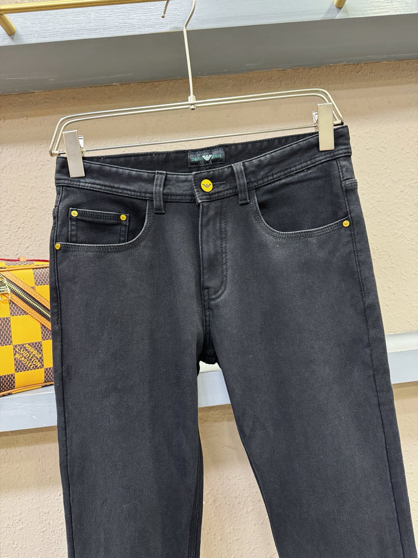 加绒款 Armani 阿玛尼 2025专柜新品，原版牛仔裤 加绒加厚保暖，原版重工打造，品牌经典LOGO