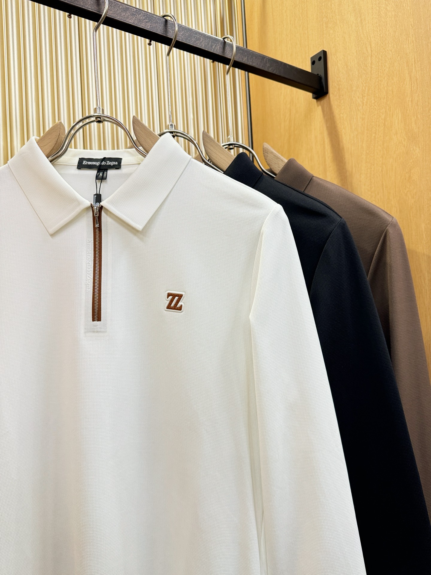 Ermenegildo Zeg*a杰*亚 2025秋冬新品，官网同步 经典大气百搭Polo领长袖T恤，顶