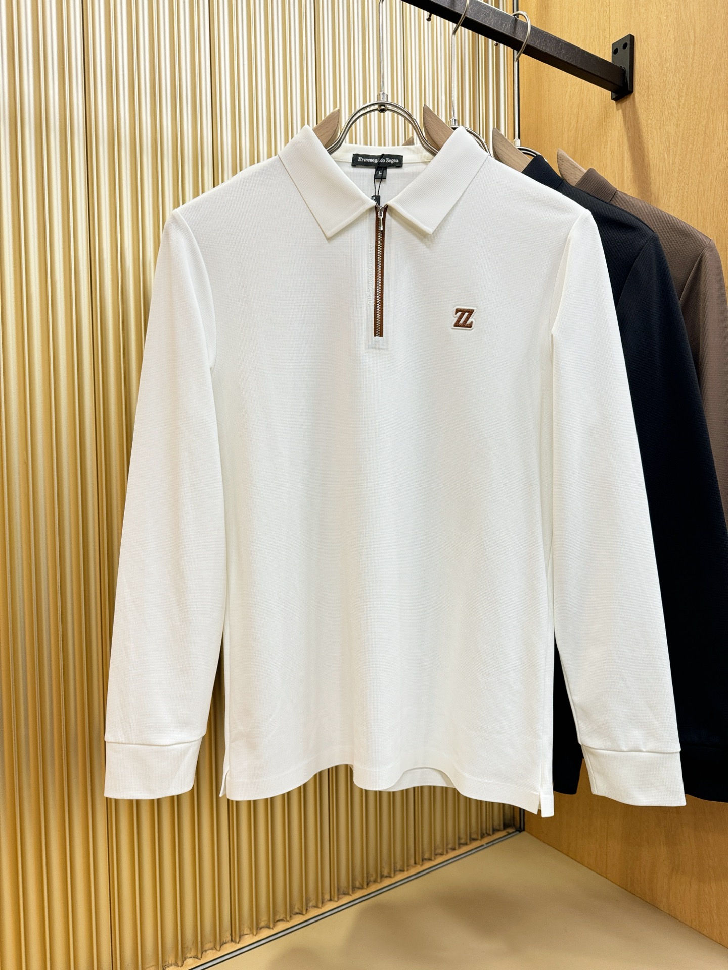 Ermenegildo Zeg*a杰*亚 2025秋冬新品，官网同步 经典大气百搭Polo领长袖T恤，顶
