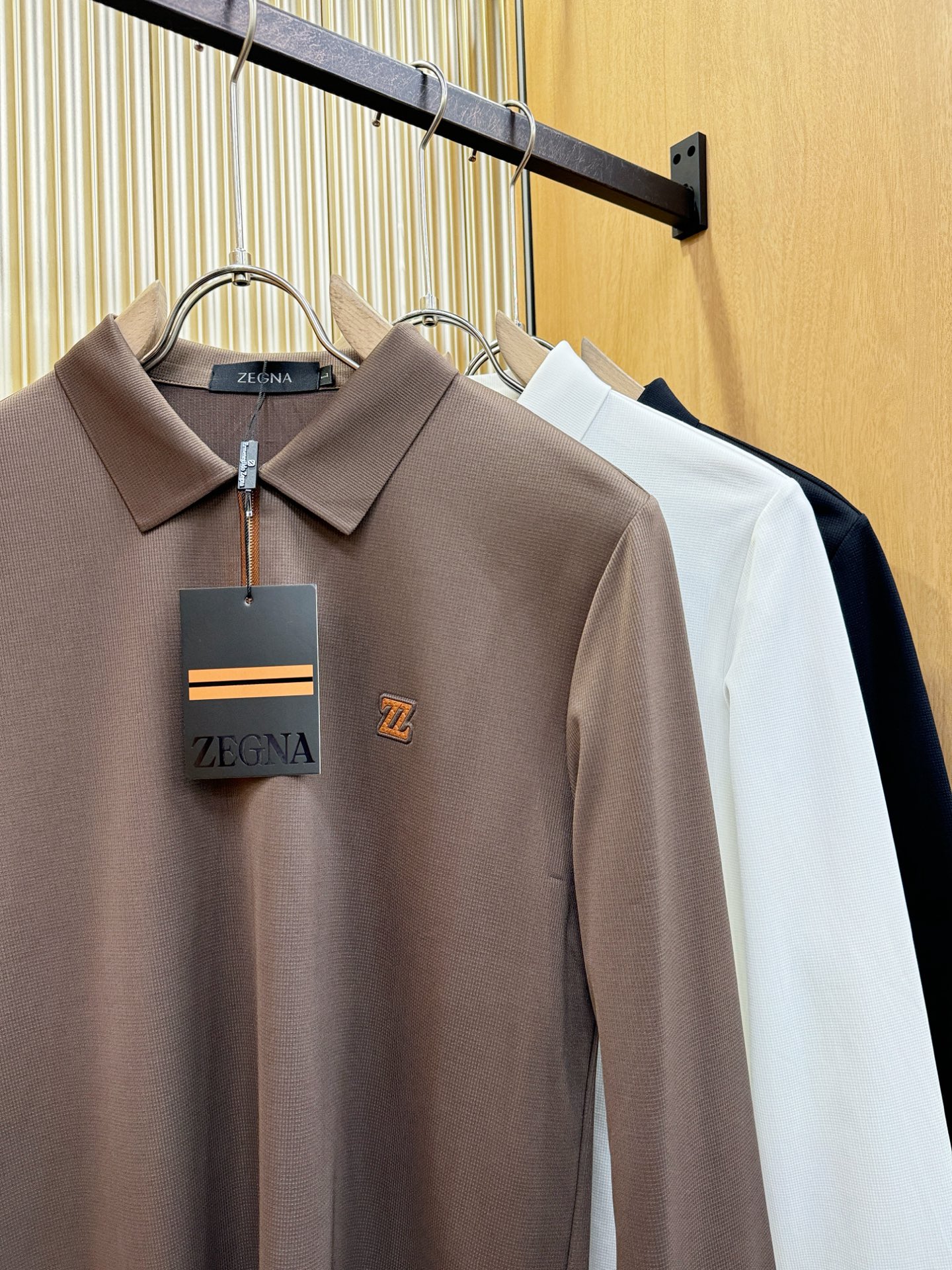 Ermenegildo Zeg*a杰*亚 2025秋冬新品，官网同步 经典大气百搭Polo领长袖T恤，顶