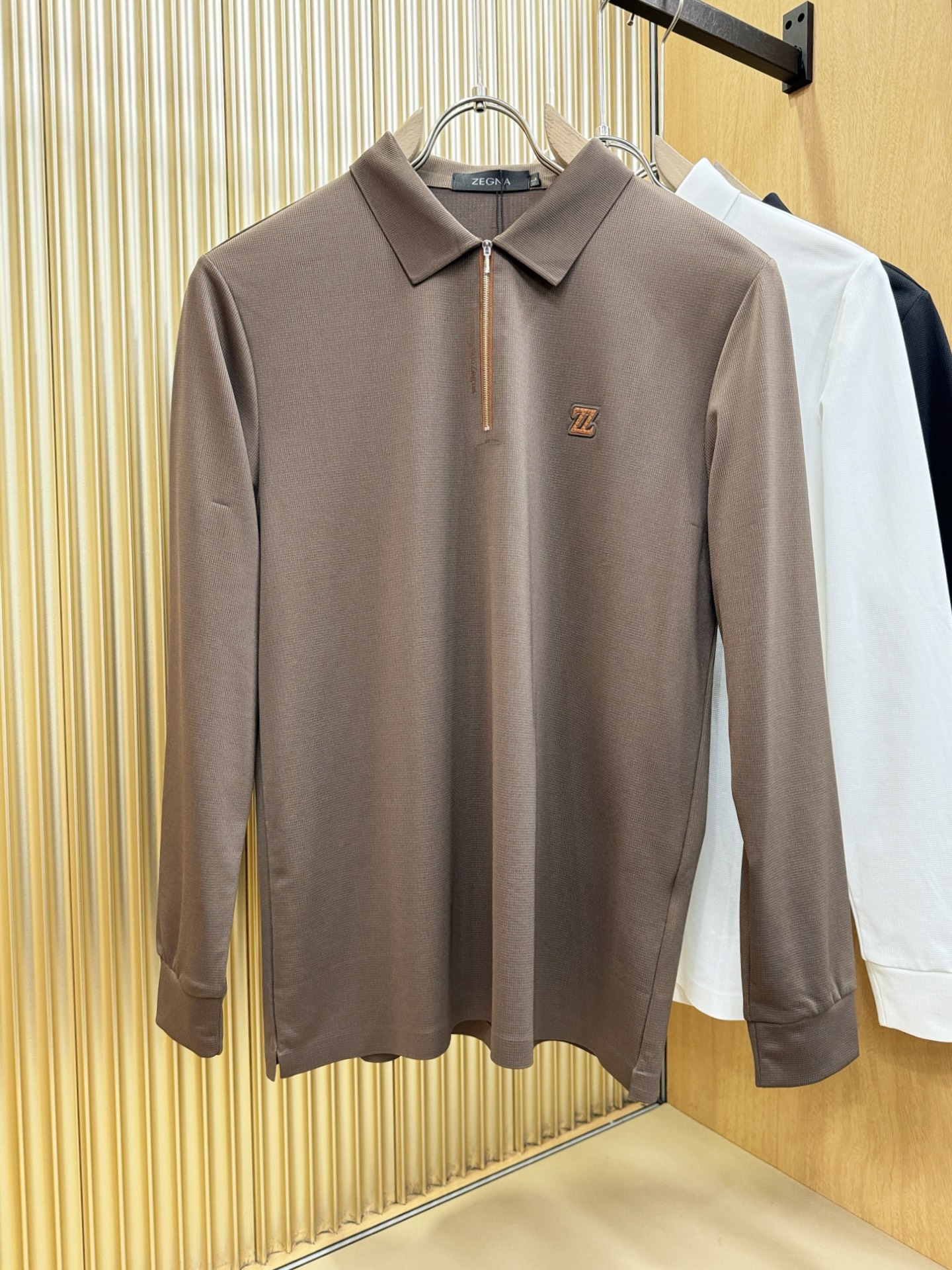 Ermenegildo Zeg*a杰*亚 2025秋冬新品，官网同步 经典大气百搭Polo领长袖T恤，顶