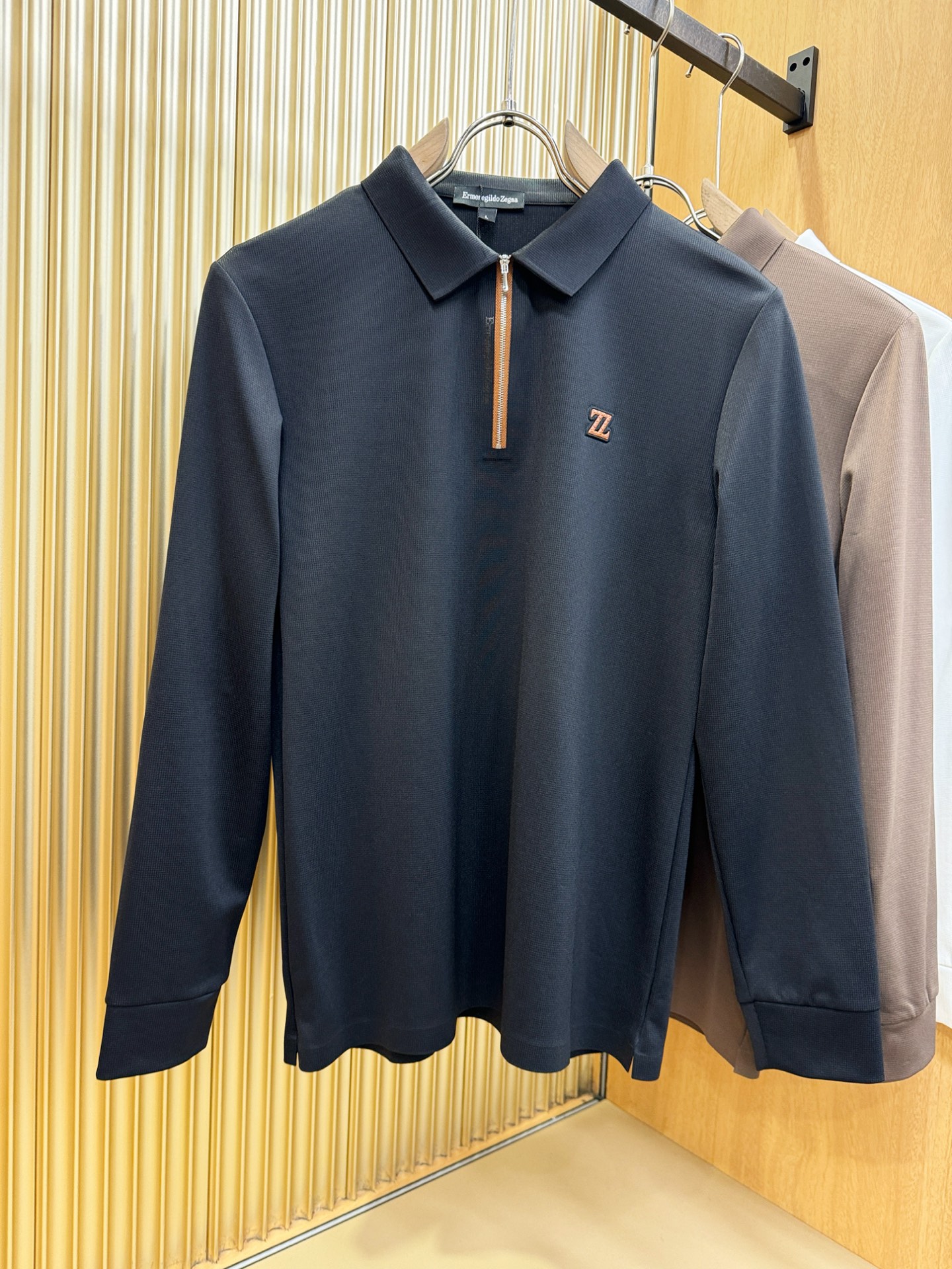 Ermenegildo Zeg*a杰*亚 2025秋冬新品，官网同步 经典大气百搭Polo领长袖T恤，顶