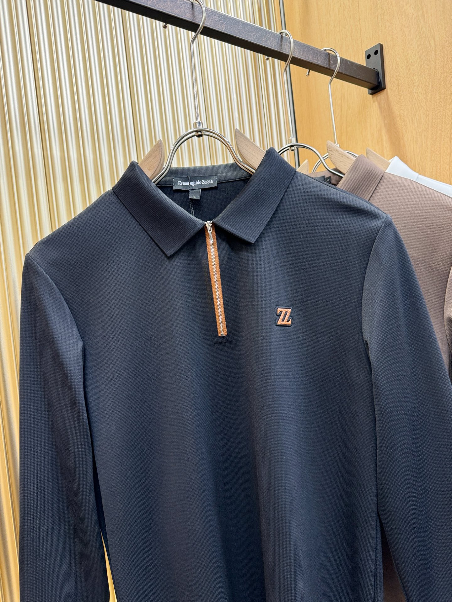 Ermenegildo Zeg*a杰*亚 2025秋冬新品，官网同步 经典大气百搭Polo领长袖T恤，顶